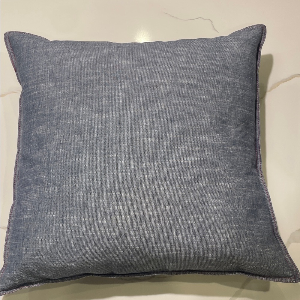 Lauren - Ralph Lauren Chambray Blue Accent Pillow 20x20 - Sold as Pair